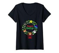 Mujer DreamWorks KouKou Season’s Greetings Wreath Camiseta Cuello V