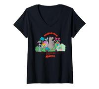 Mujer DreamWorks Madagascar Gloria Staying Cool 90s Retro Camiseta Cuello V