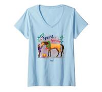 Mujer DreamWorks Spirit Riding Free The Spirit of Giving Camiseta Cuello V