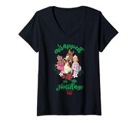 Mujer DreamWorks Spirit Riding Free Wrapped For The Holidays Camiseta Cuello V