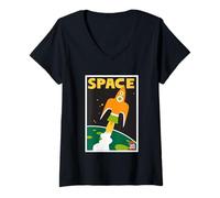 Mujer DreamWorks The Bad Guys 2 Spaceship Retro Style Camiseta Cuello V