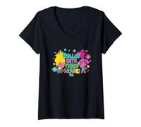 Mujer DreamWorks Trolls Back to School Rolling Into Third Grade Camiseta Cuello V