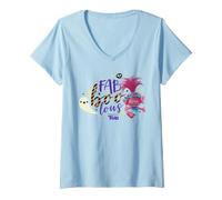 Mujer DreamWorks Trolls Fab-Boo-Lous Camiseta Cuello V