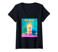 Mujer DreamWorks Trolls Mr. Dinkles Hot Head Camiseta Cuello V