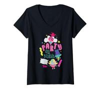 Mujer DreamWorks Trolls Party All Night Camiseta Cuello V