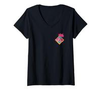 Mujer DreamWorks Trolls Poppy Lunar New Year Front & Back Camiseta Cuello V