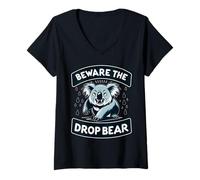 Mujer Drop Bears Aussie Drop Bears Merch Drop Bears Camiseta Cuello V