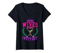 Mujer Drunk Wives Of Golf I Putt Out Design Camiseta Cuello V