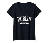 Mujer Dublin Camisa Estilo Clásico Dublín Irlanda Camiseta Cuello V