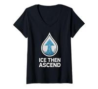 Mujer Ducha Fría Dureza Mental Exposición Fría Biohacker Mañana Camiseta Cuello V