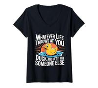 Mujer Duck Life'S Hits Let Them Hit Someone Else - Camiseta Cuello V