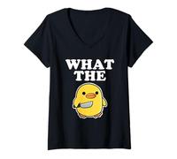 Mujer Duck with Knife What The Duck Camiseta Cuello V