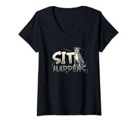 Mujer Dueño de Perros Pit Bull Dog Training Camiseta Cuello V