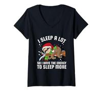 Mujer Duermo Mucho, así Que Tengo la energía para Dormir más Camiseta Cuello V