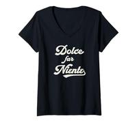 Mujer Dulce Camiseta de no Hacer Dolce Far Niente Italia Camiseta Cuello V