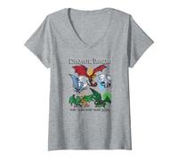 Mujer Dungeons & Dragons Ancient Chromatic Dragons Scales Damage Camiseta Cuello V