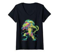 Mujer Dungeons & Dragons Facing Monster Colour Camiseta Cuello V