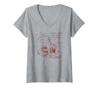 Mujer Dungeons & Dragons Let's Fight Dragons Together Sketch Style Camiseta Cuello V
