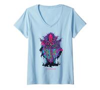 Mujer Dungeons & Dragons Psychedelic Art Mindflayer Menacing Stare Camiseta Cuello V