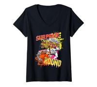 Mujer Dungeons & Dragons Surprise Round Vibrant Multicolor Monster Camiseta Cuello V