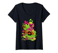 Mujer Dungeons & Dragons Vibrant Neon Amalgamation Monster Camiseta Cuello V