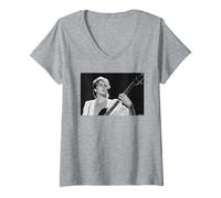 Mujer Duran Duran Bajista John Taylor Rio por Virginia Turbett Camiseta Cuello V