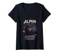 Mujer Duro Calle Fan Anime Lifestyle Camiseta Cuello V