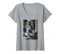 Mujer Dwight Yoakam Cantautor Estadounidense de Michael Grecco Camiseta Cuello V