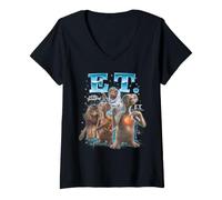 Mujer E.T. The Extra Terrestrial 90s Collage Camiseta Cuello V
