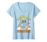 Mujer Earth Day Everyday Cute Camiseta Cuello V