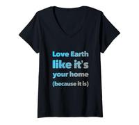 Mujer Earth Is Your Mom Love Eco Go Green - Declaración Eco Warrior Camiseta Cuello V