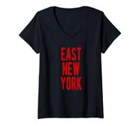 Mujer East New York Brooklyn NYC Camiseta Cuello V