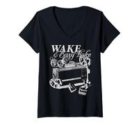 Mujer Easy-Bake Oven Wake & Easy Bake Black & White Easy Bake Oven Camiseta Cuello V