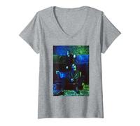 Mujer Echo & The Bunnymen New Wave Band Foto por AJ Barratt Camiseta Cuello V