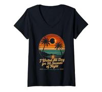Mujer Eclipse Solar Total 2026 España Mallorca Camiseta Cuello V