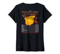 Mujer Eclipse Solar Total Gira por España - 12 de Agosto de 2026 Camiseta Cuello V
