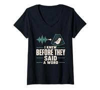 Mujer Ecografista Tecnología de ultrasonido Diagnóstico Médico Ecografista Camiseta Cuello V