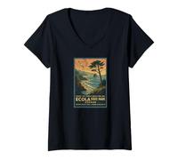 Mujer Ecola State Park Oregón Camiseta Cuello V