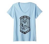 Mujer Ecualizador Musical de Halloween Have No Fear The DJ Is Here Zombie Camiseta Cuello V