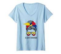 Mujer Ecuatoriana Girl Ecuadorian Heritage Ecuador Flag Camiseta Cuello V
