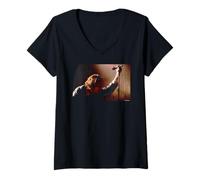 Mujer Eddie Vedder Pearl Jam Foto en Vivo por Andy Willsher Camiseta Cuello V