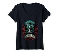 Mujer Edgar Allan PoE Annabel Lee Gótico Camiseta Cuello V