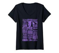 Mujer Edgar Allan Poe Camisa Poemas góticos Citas Raven Rue Morgue Camiseta Cuello V
