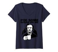 Mujer Edgar Allan PoE Pun PoE Some Sugar on Me Camiseta Cuello V