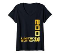 Mujer Edición Limitada 2003 Divertido 22 cumpleaños 22 años Camiseta Cuello V