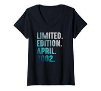 Mujer Edición Limitada Abril 2002 Retro Vintage 2002 Camiseta Cuello V
