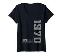 Mujer Edición Limitada - Vintage 1970 Camiseta Cuello V