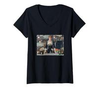 Mujer Edouard Manet A Bar at The Folies-Bergere Camiseta Cuello V