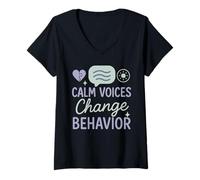 Mujer Educación Especial Profesor Inclusión Aula IEP Autismo Camiseta Cuello V