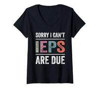 Mujer Educación Especial SPED Maestro Lo Siento, no Puedo IEPS vencen Camiseta Cuello V